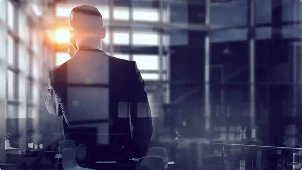 An image illustrating an agent thinking about straight commission insurance sales structure