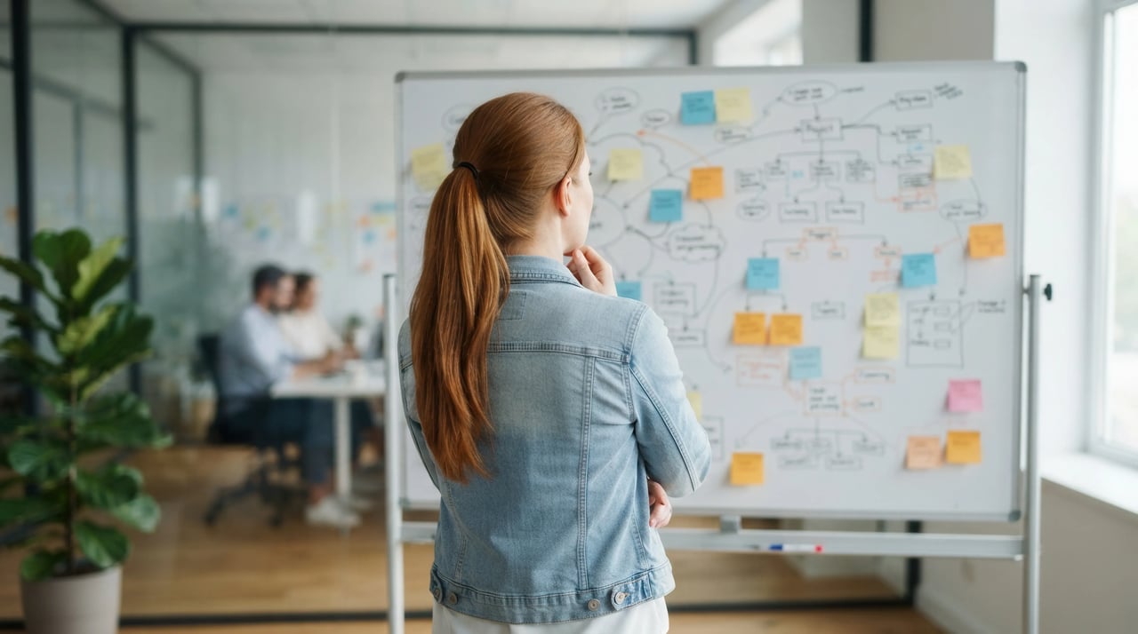 Business workflow concept showing how consistent processes can turn opportunities into repeatable results.