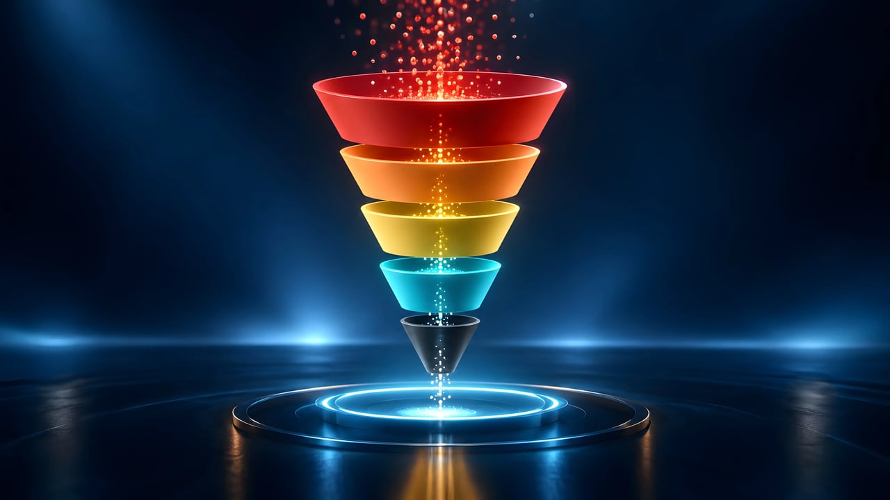 Business owner reviewing changing lead costs and market factors such as competition, traffic sources, and filtering options.