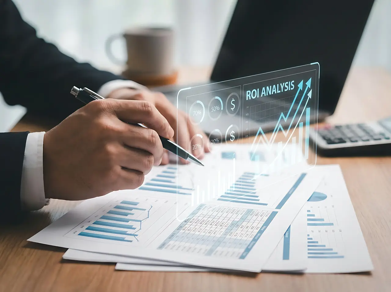 Insurance agency owner reviewing close rate, average premium, bundling rate, and acquisition costs to determine whether an SDR program is financially viable.